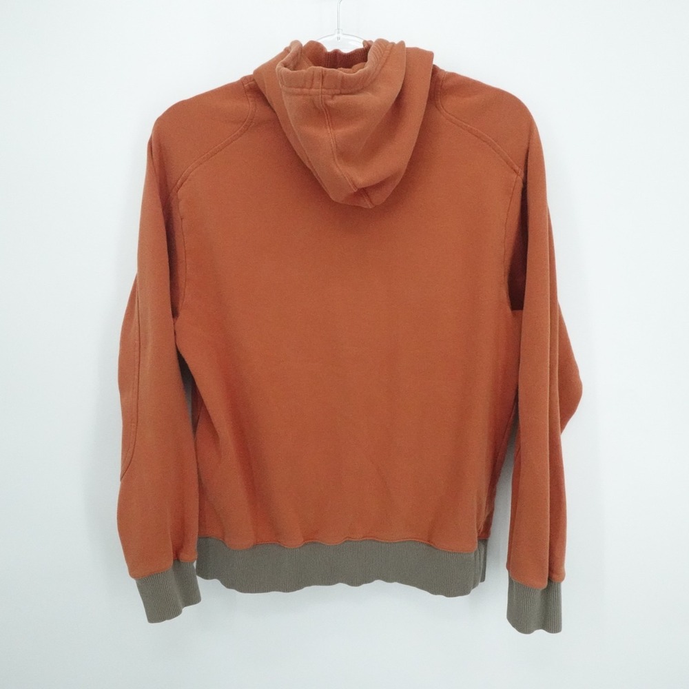 Nike Hoodie Mens M Burnt‎ Orange Full Zip Fleece Athletic Casual Ribbed Trim - Picture 3 of 10